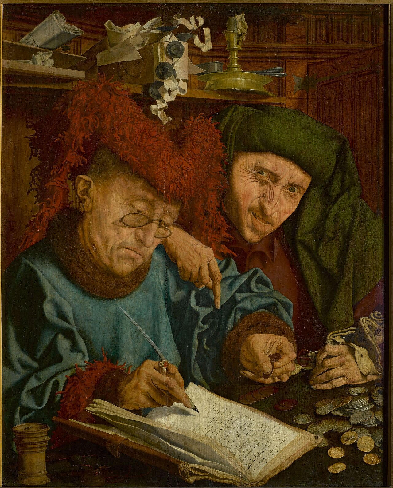Two grimacing tax officials