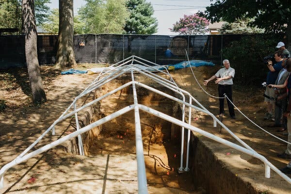 Wade Catts, an archaeologist, on Tuesday at the Red Bank Battlefield site where the remains of Hessian soldiers killed in 1777 were found. Wade Catts, an archaeologist, on Tuesday at the Red Bank Battlefield site where the remains of Hessian soldiers killed in 1777 were found.