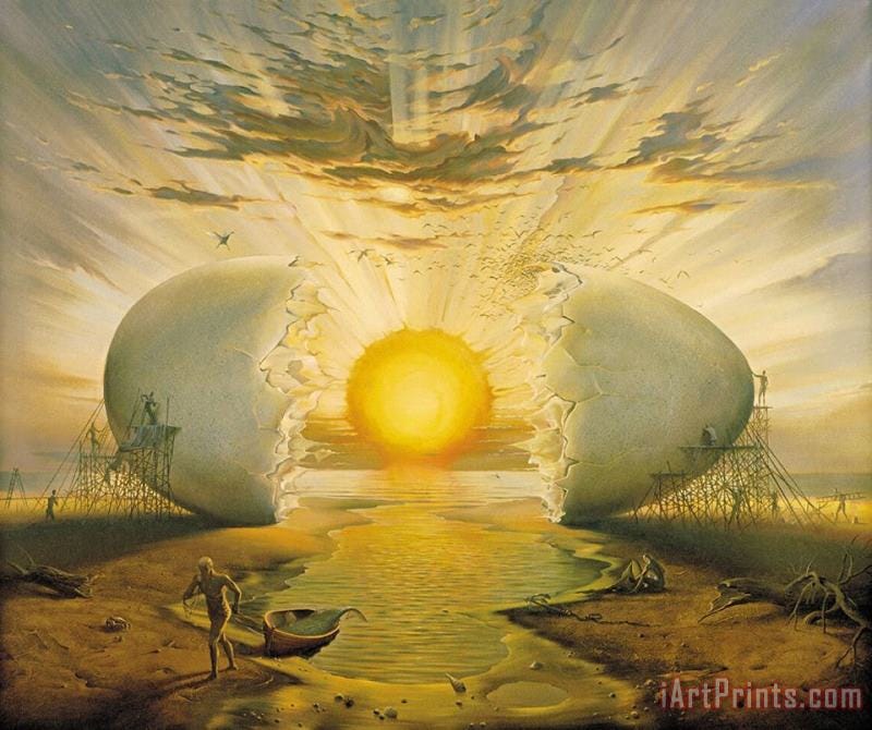 A painting of a person and a broken egg

Description automatically generated with medium confidence