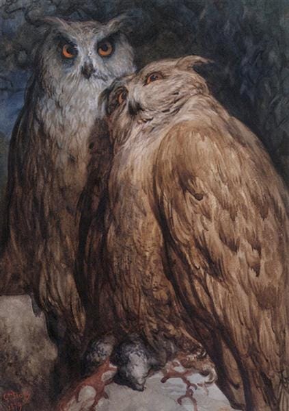 Two Owls - Gustave Dore - WikiArt.org
