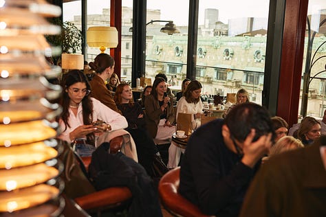 More photos from Alice's keynote talk at NXT LEAGUE, showing more slides, Alice on stage, and an audience member asking a question.