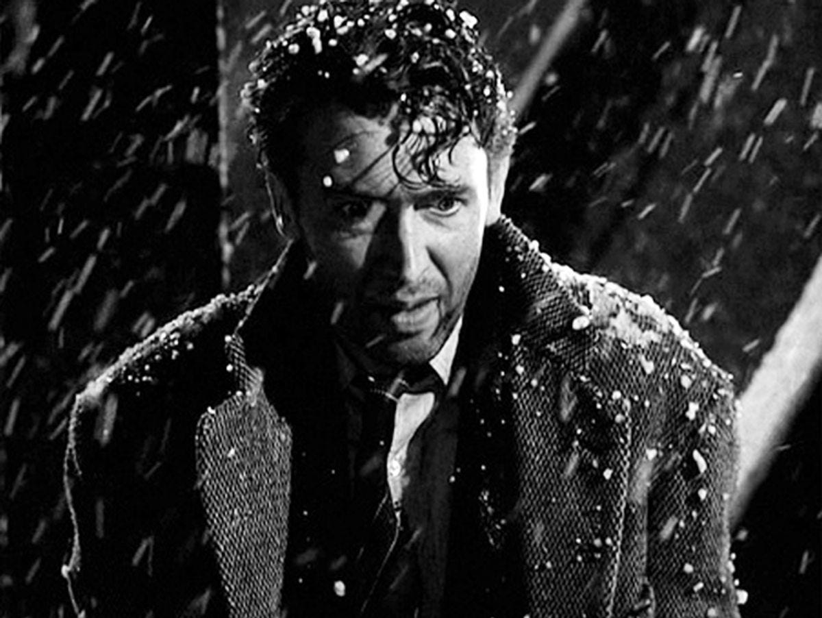 Jimmy Stewart in "It's a Wonderful Life"  