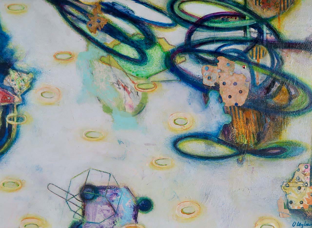 A close-up of a painting

Description automatically generated