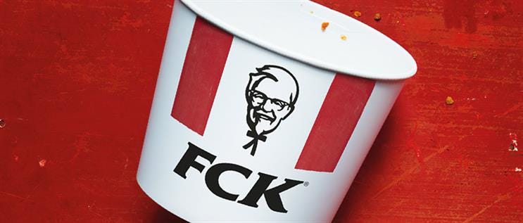 KFC: A very fcking clever campaign KFC: A very fcking clever campaign