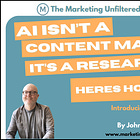 AI isn’t a content machine. It’s a research tool. Here’s how to use it like one.