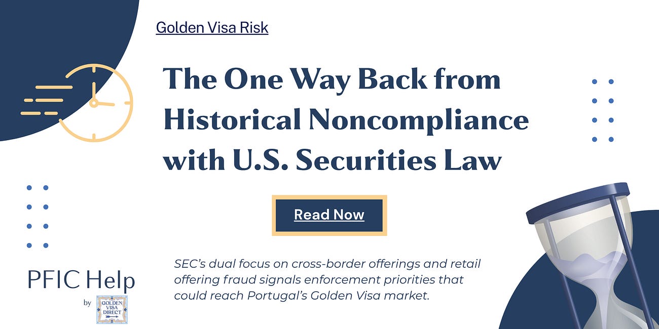 The One Way Back from Historical Non-Compliance with U.S. Securities Law