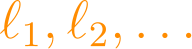 \ell_1, \ell_2, \ldots