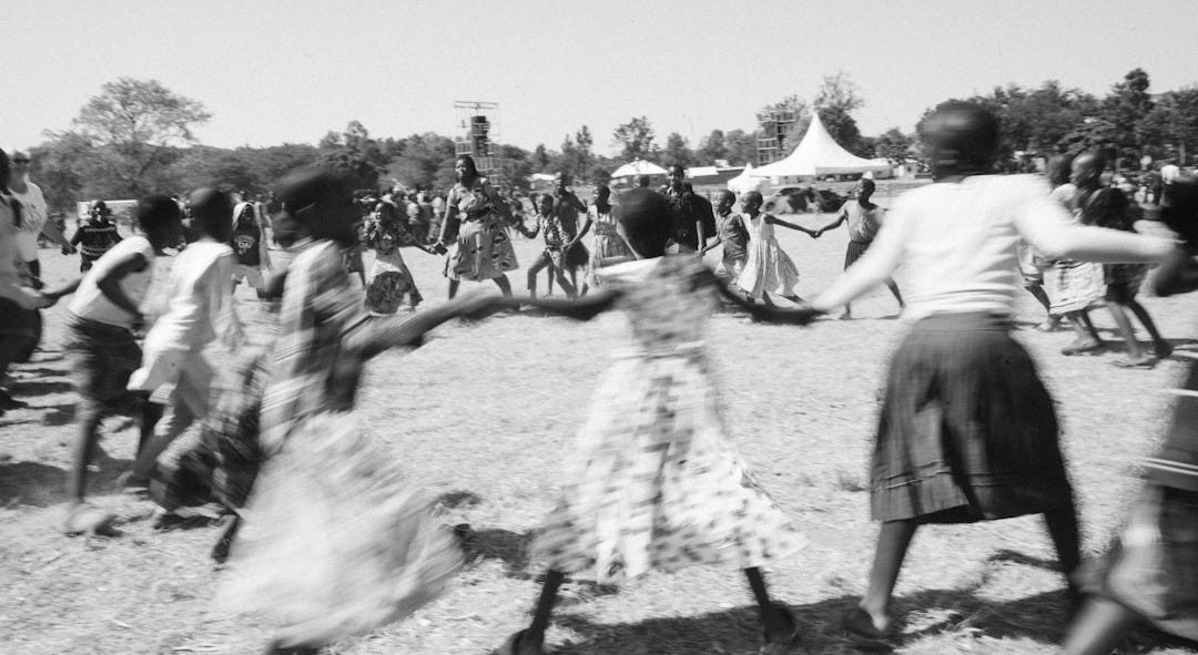 a group of people dancing