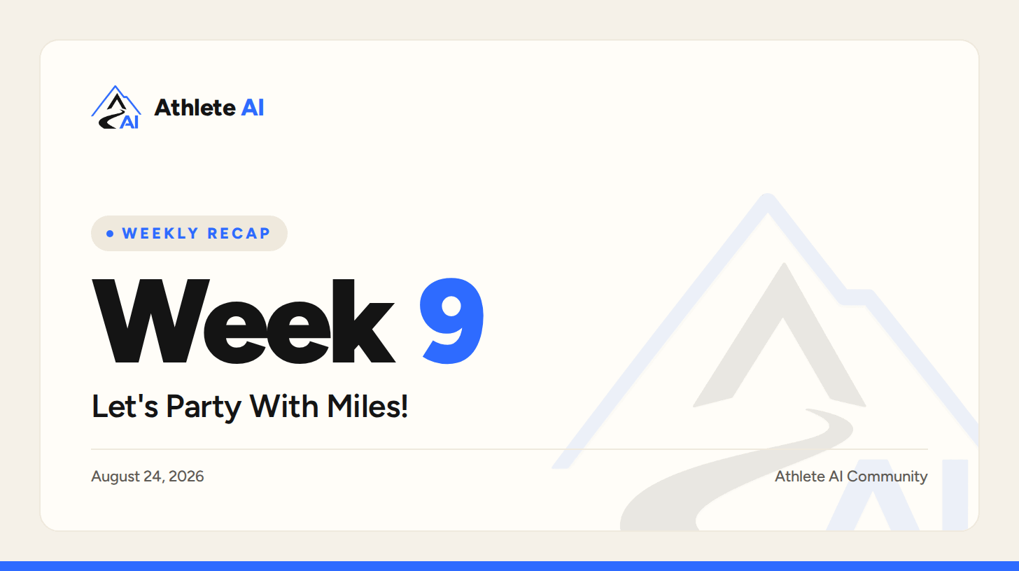 Week 9: Most Miles in a Month