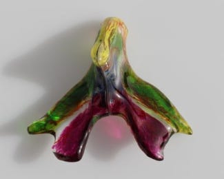3D printed model of the clitoris, showing the nerves, erectile tissue and arteries and veins. 3D printed model of the clitoris, showing the nerves, erectile tissue and arteries and veins.
