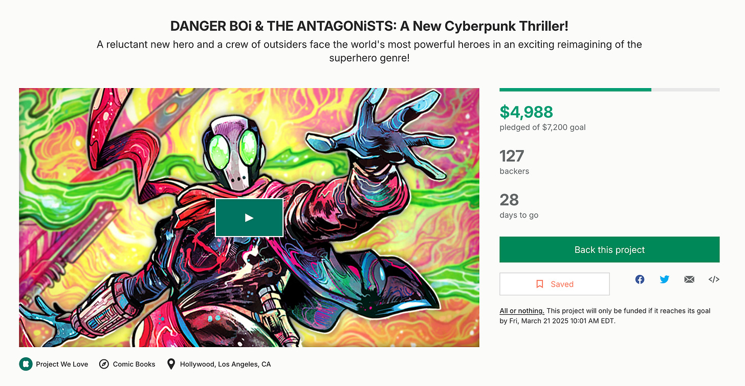 Danger Boi Kickstarter Page