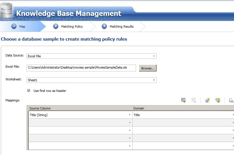 2 Data Quality Services matching policy