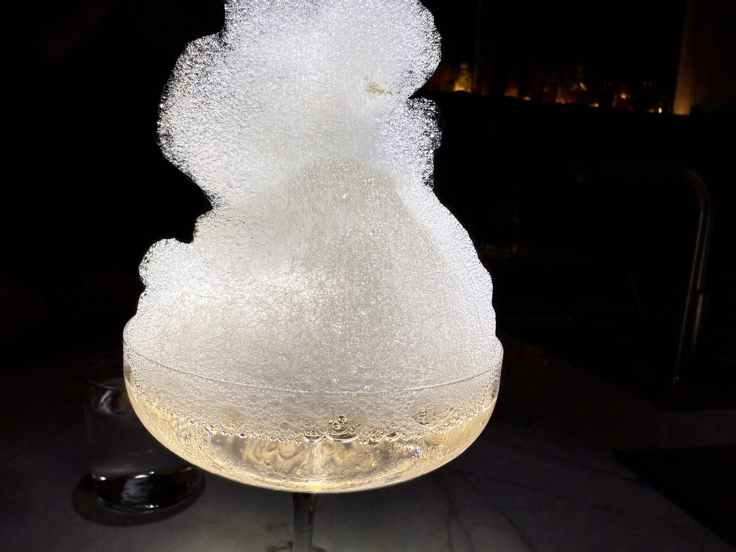 Cocktail topped with foam, FOMA, Mexico City