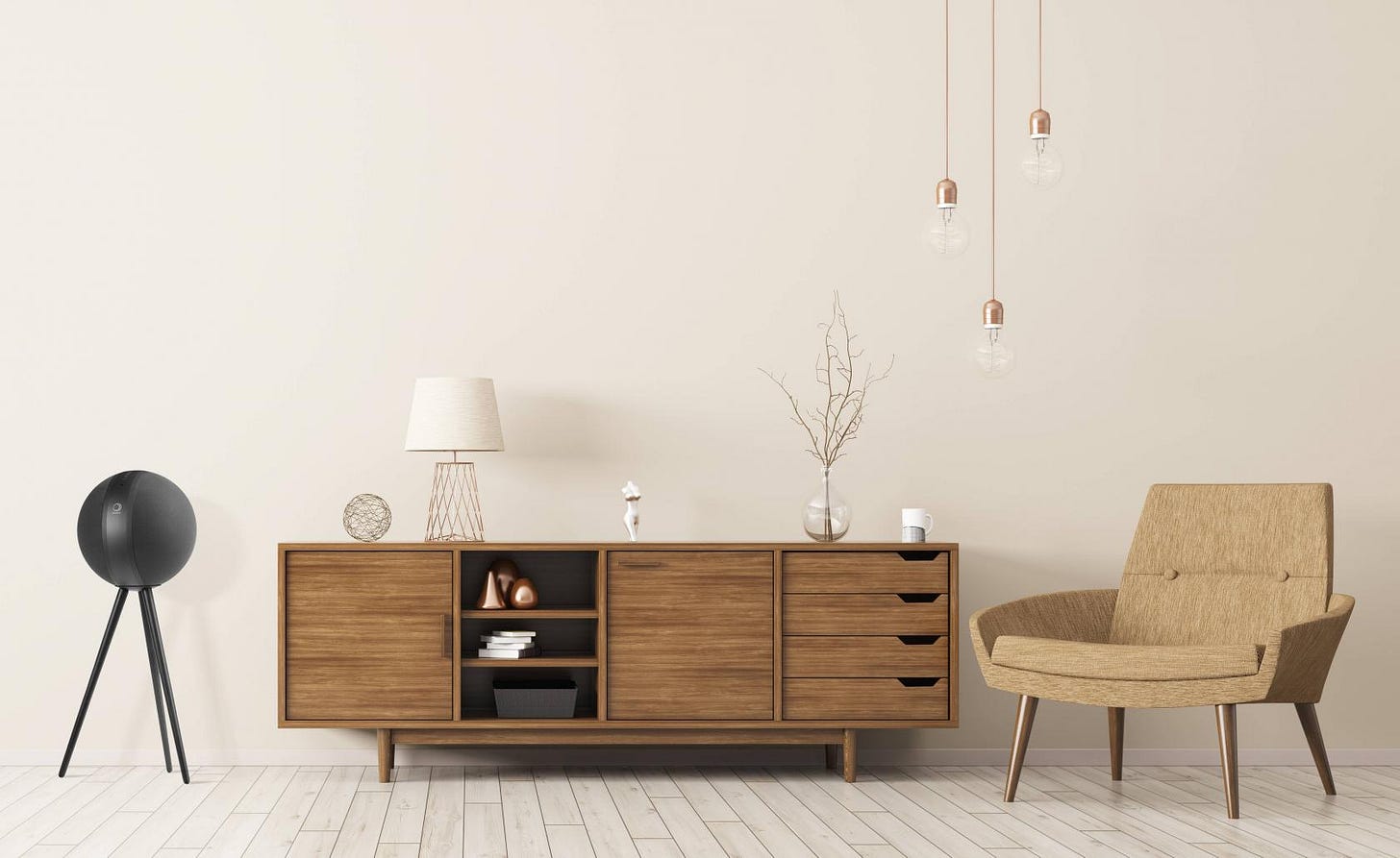 an image of the Elipson W35+ speaker and stand