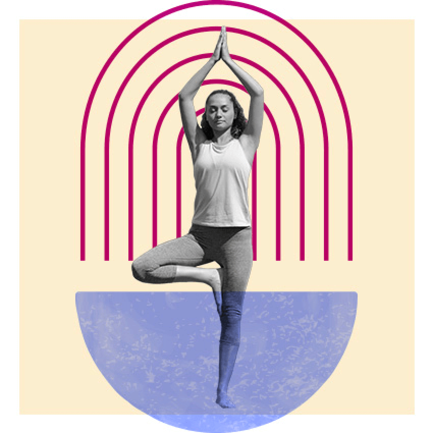 Woman doing yoga post