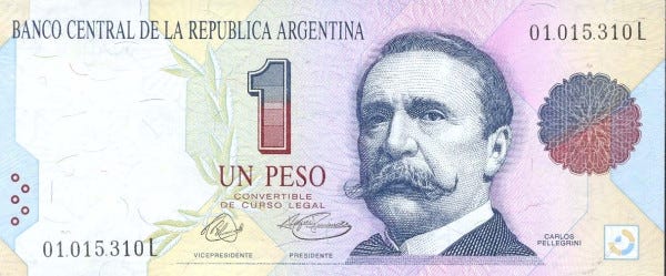 Argentina 1 Peso - Foreign Currency