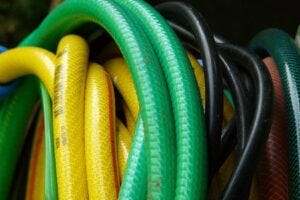 Garden hoses of various sizes