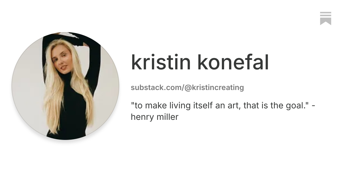 kristin konefal | Substack