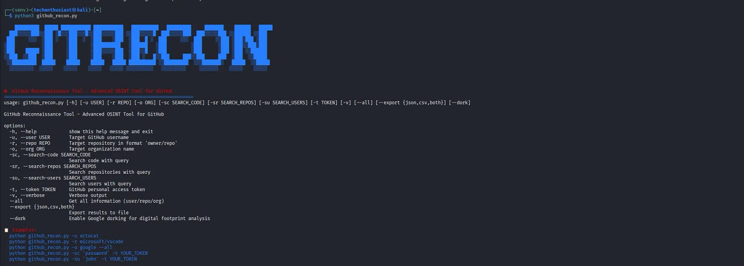 GITHUB OSINT - by D4RK INTEL - D4RK's Substack