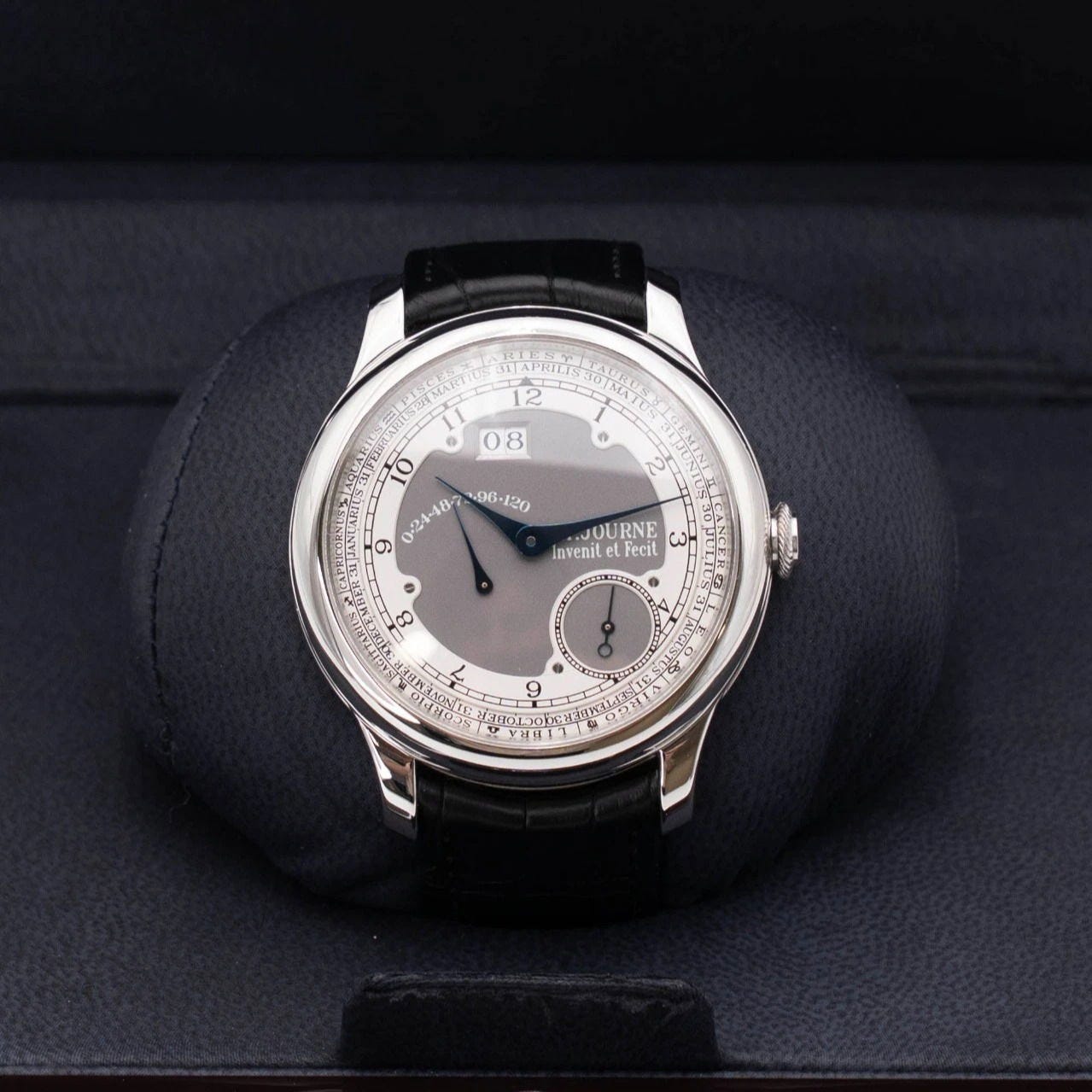 F.P. Journe Octa Zodiaque 40 Platinum / Slate Gray and Guilloché Silver / Arabic / Strap - Limited to 150 Pieces Z Listing Image 1
