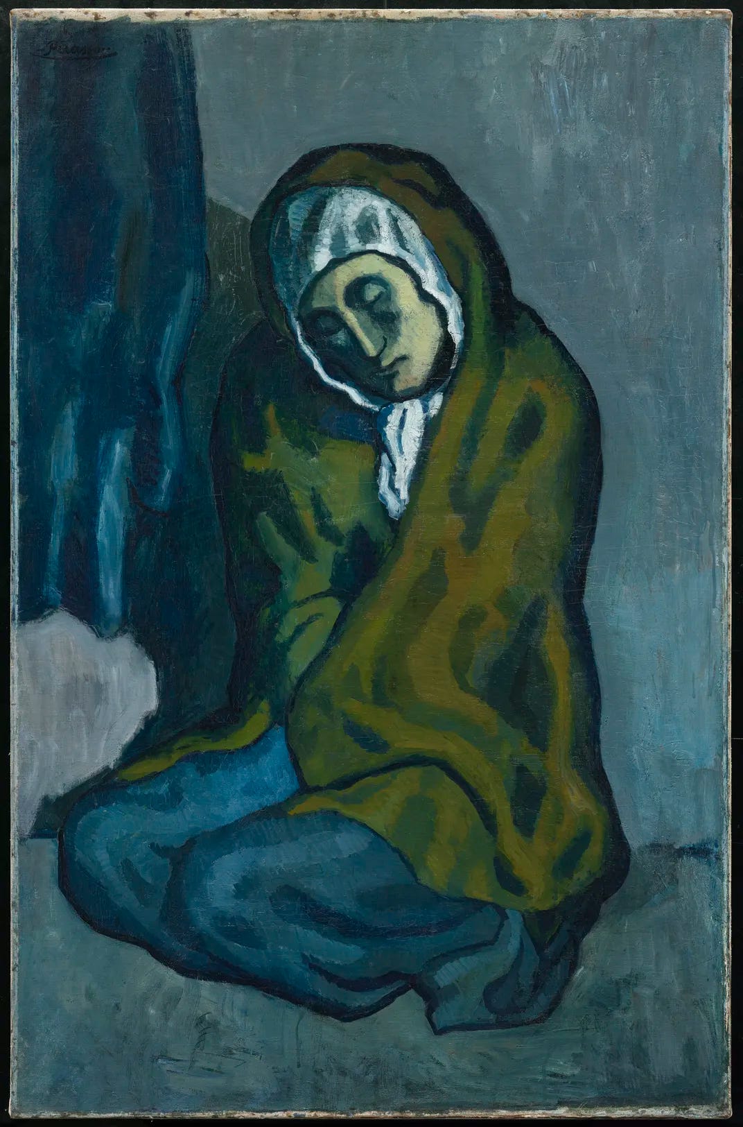 Picasso crouching beggar woman