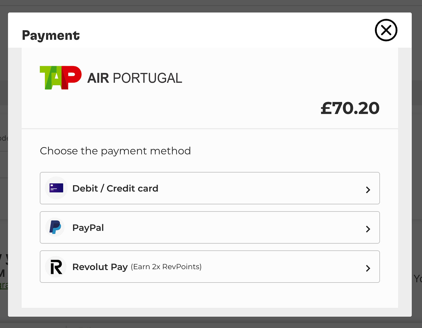 Screenshot of tapair portugal