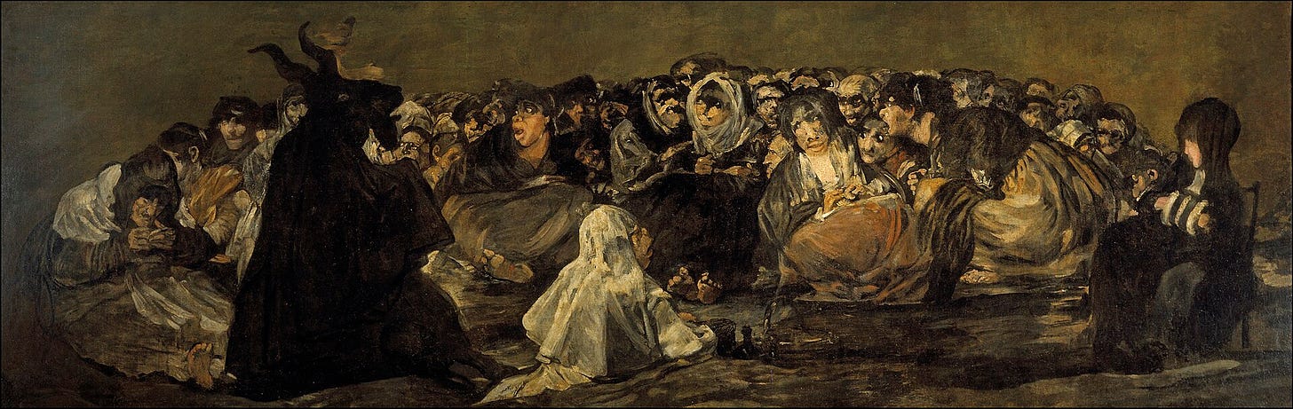 Goya Witches Sabbath The Great He Goat painting Goya Witches Sabbath The Great He Goat painting