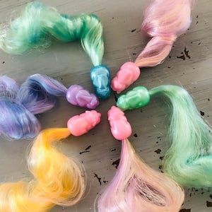 Vintage 1980's Lady Lovely Locks Pixietails Hair Clips | 80's Lady Lovely Locks | Retro 80's Lady Lovely Locks Hair Clip-on Bunny Chipmunk