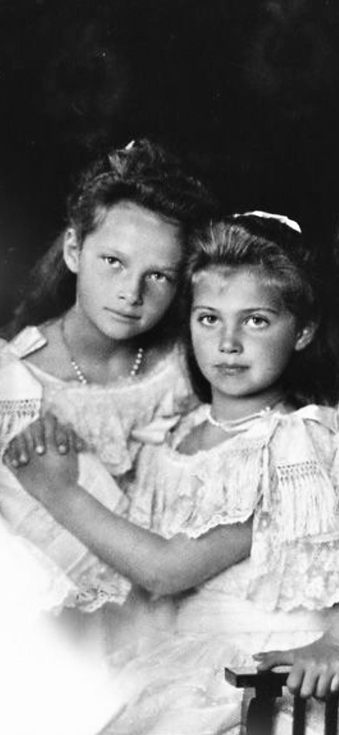Tatiana and Maria, two of Tsar Nicholas II’s daughters, photographed in 1906 Tatiana and Maria, two of Tsar Nicholas II’s daughters, photographed in 1906