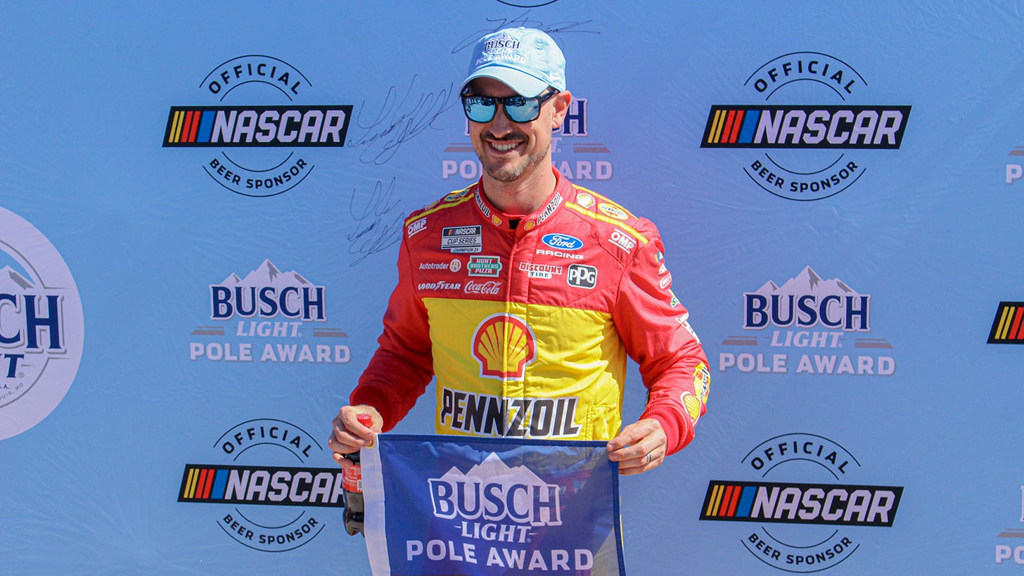 Joey Logano secured the pole position for Sunday's Straight Talk Wireless 500 at Phoenix Raceway Joey Logano secured the pole position for Sunday's Straight Talk Wireless 500 at Phoenix Raceway
