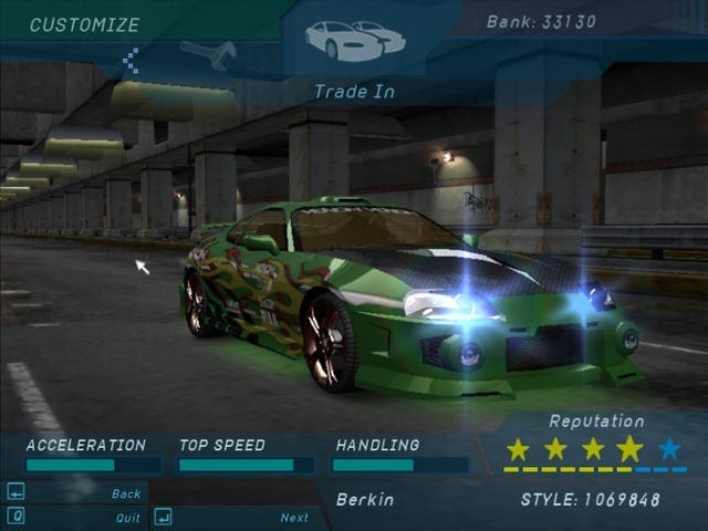 Underground is my favorite need for speed game. Because of the atmosphere  and that gorgeous tuning options. Underground 2 is not that great imo  because free roam wasn't that good for me.