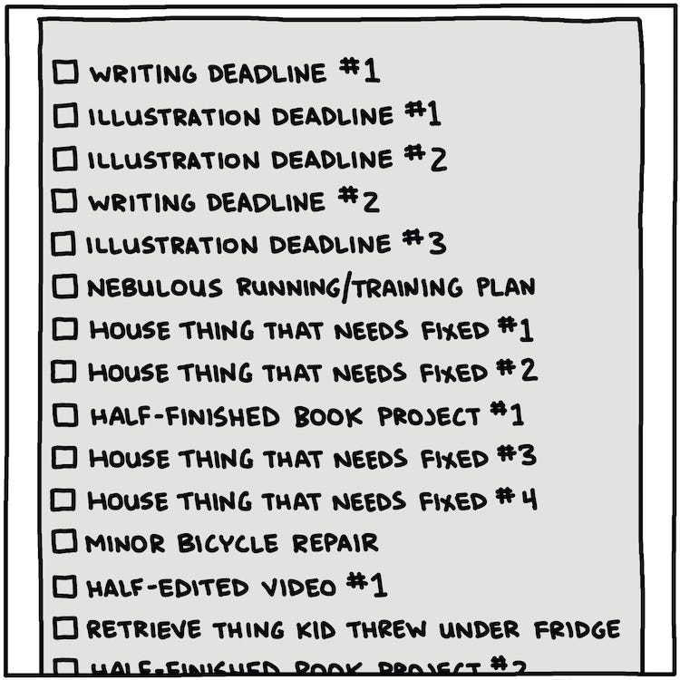 hand-drawn to-do list