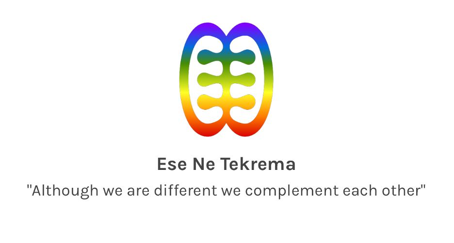 Rainbow gradient Akan symbol from West Africa, used as a symbol of friendship by St. Columba Parish