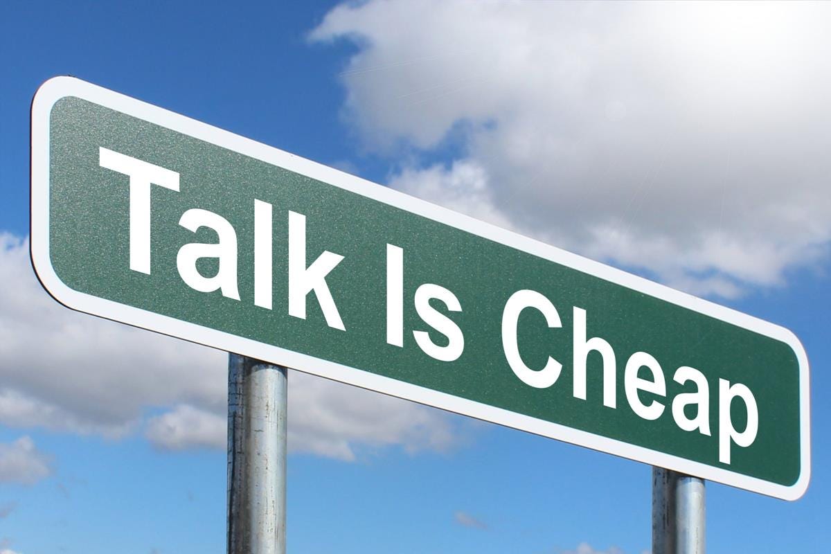 Talk Is Cheap - Free of Charge Creative Commons Green Highway sign image