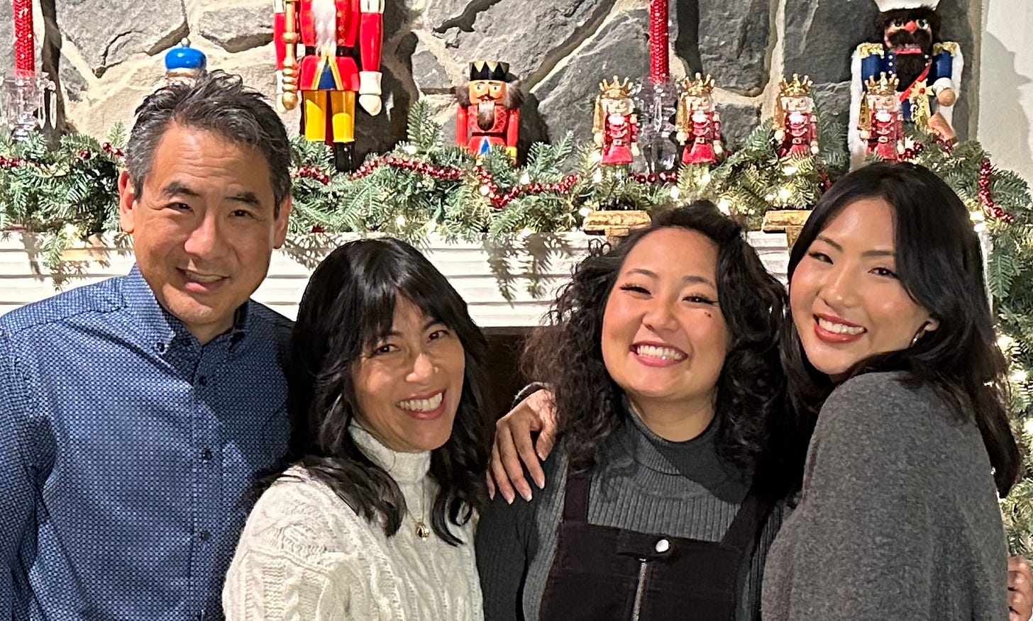 Stephen Pao, Marsha Pao, Christina Pao, and Annalsia Pao at New Years 2025