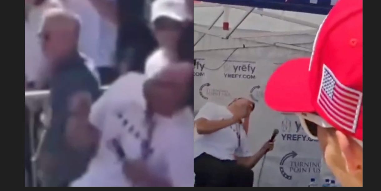 Charlie Kirk Shooting Video Synchronization of Side "Patriots" view and Front View