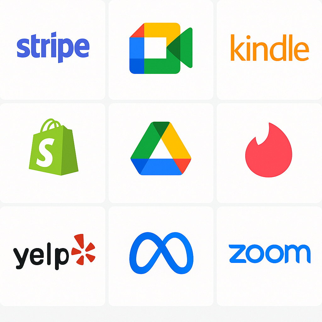 Icons of various companies