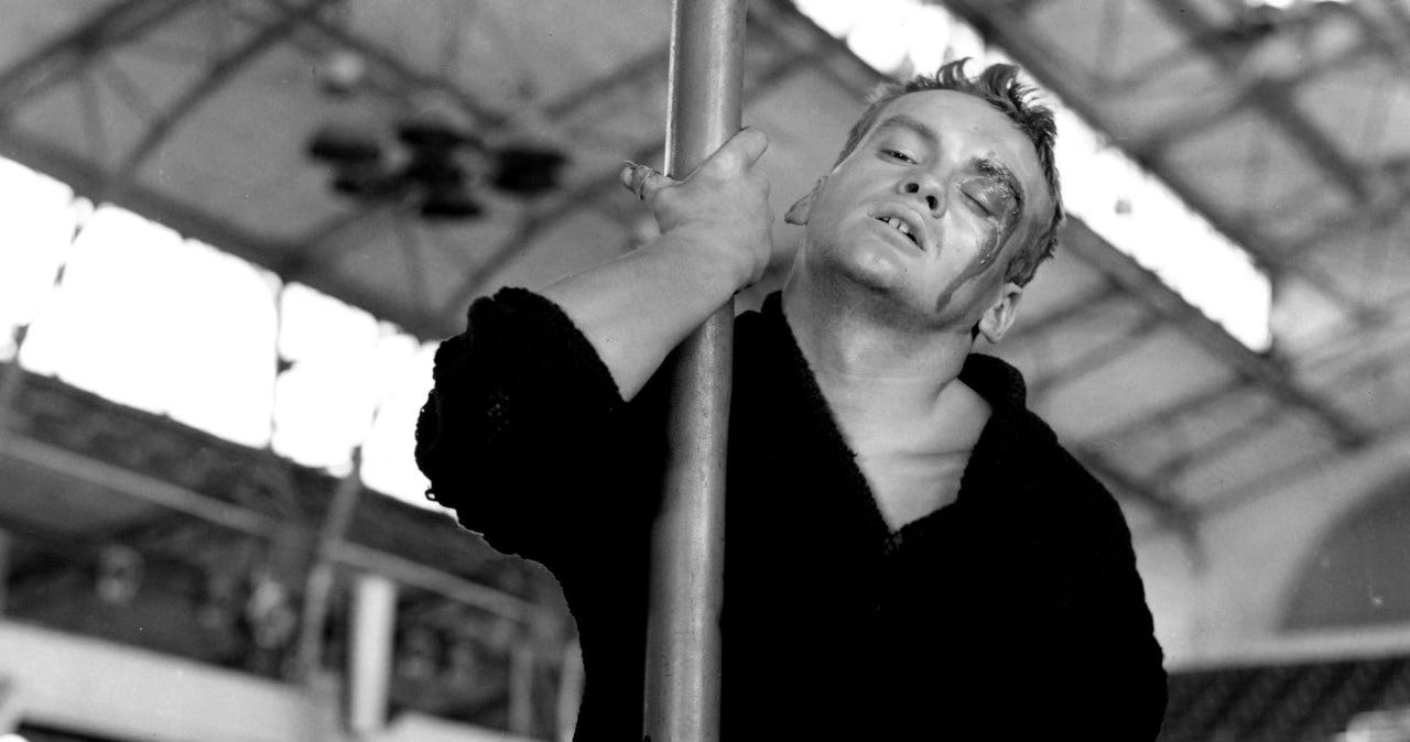 A battered and bleeding Jerzy Skolimowski, having just lost a fight in ‘Innocent Sorcerers’ (‘Niewinni czarodzieje’, 1960). A battered and bleeding Jerzy Skolimowski, having just lost a fight in ‘Innocent Sorcerers’ (‘Niewinni czarodzieje’, 1960).