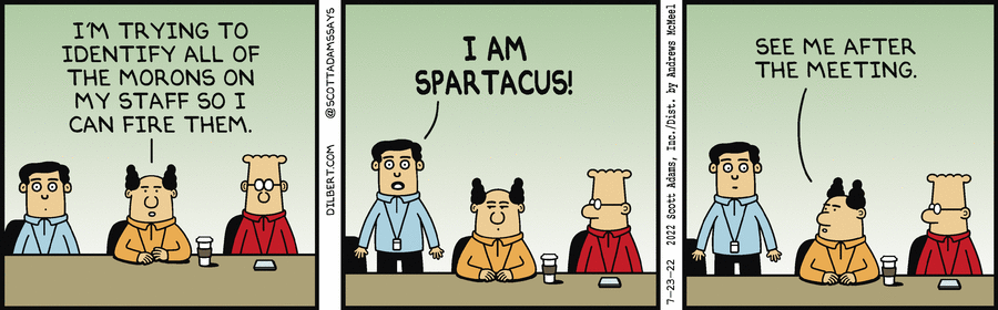 Identifying Morons - Dilbert by Scott Adams