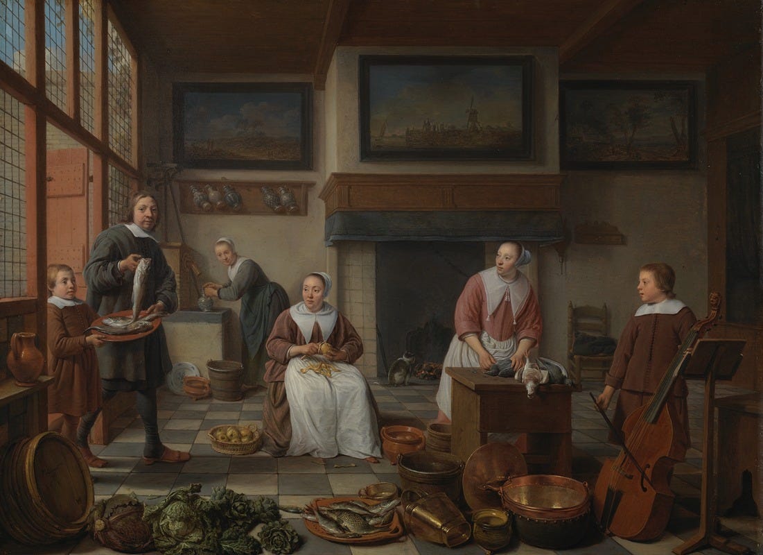 Portrait of a working family of Jacob Bierens 1663