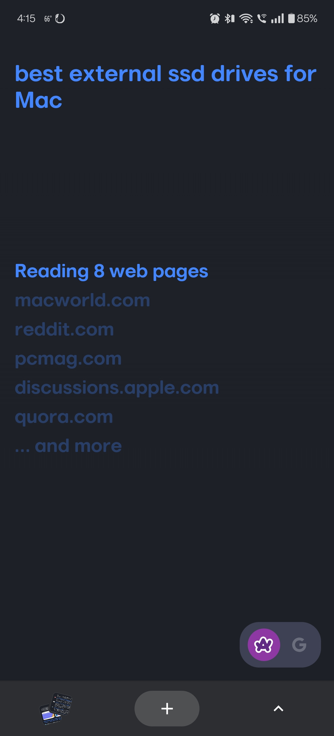 Arc browser Android reading web pages