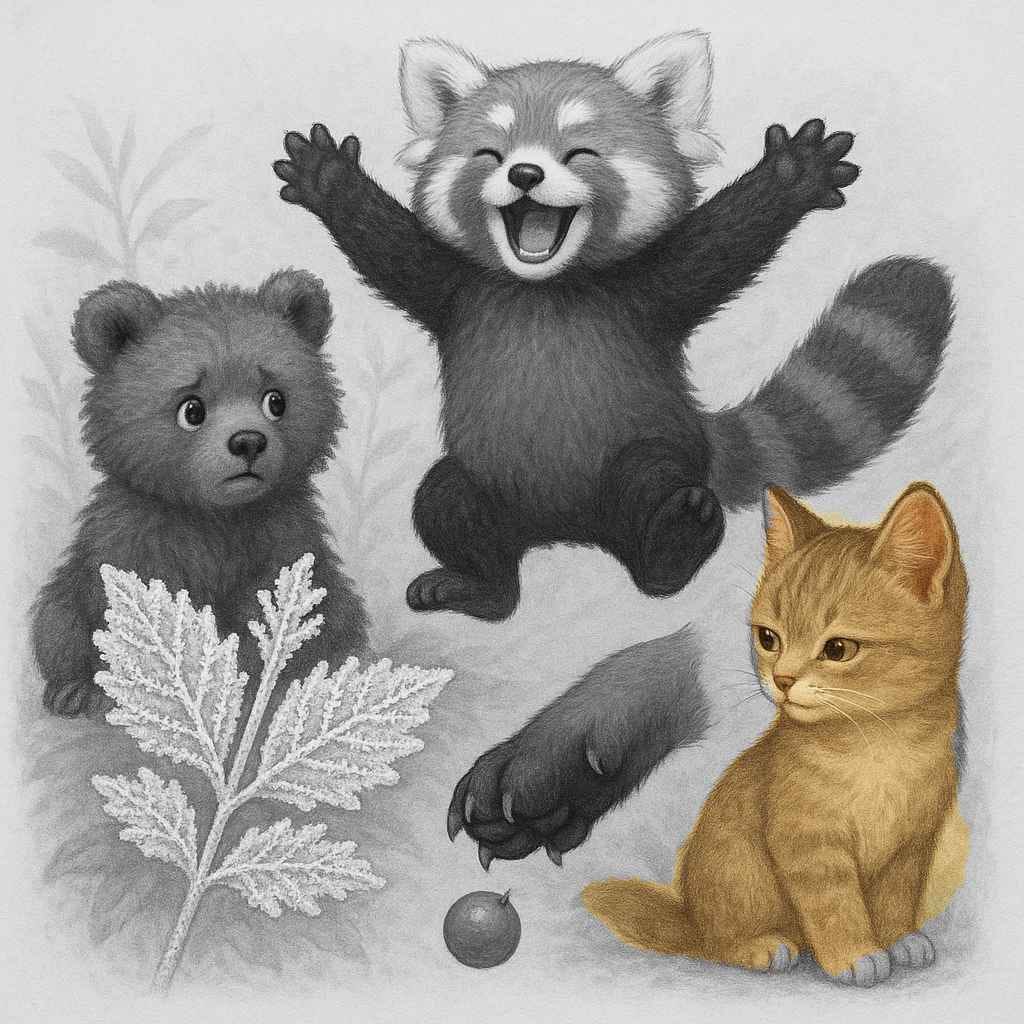 Final per-word card: Greek ακκισμός (affectation), highlighted emblem