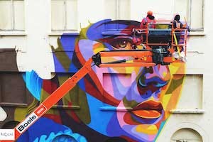Dourone at work, The Crystal Ship festival