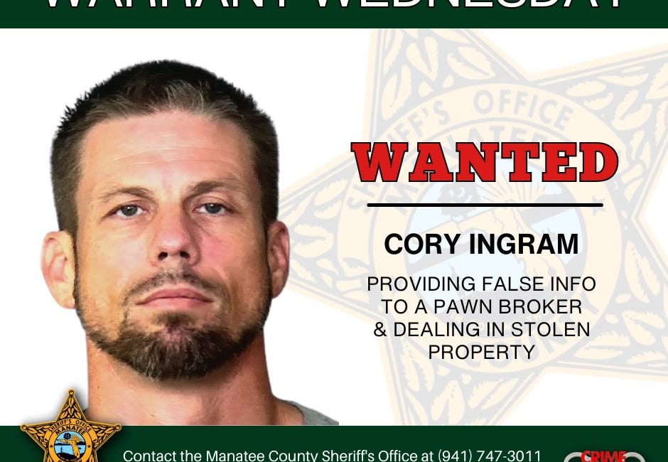 Warrant Issued for Bradenton Man in Stolen Property Case