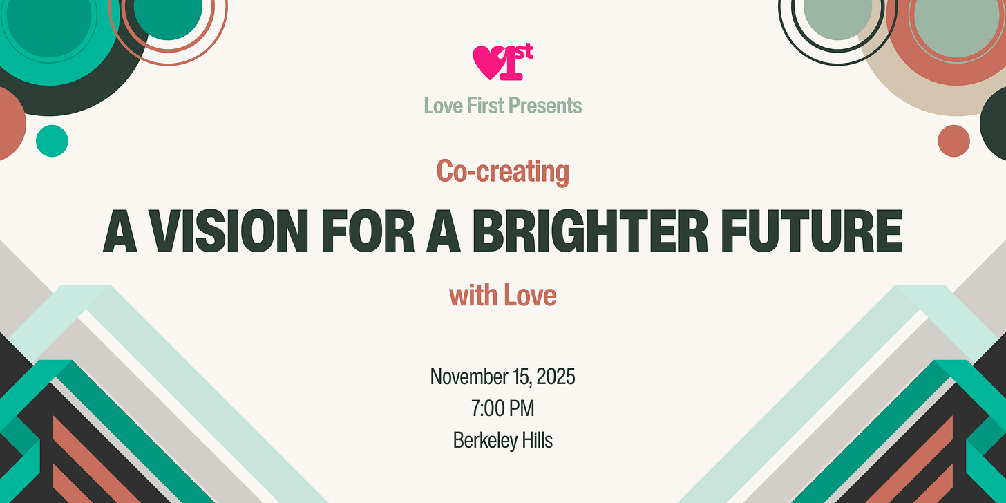 A poster image for the Vision of a Brighter Future show, November 15 in Berkeley