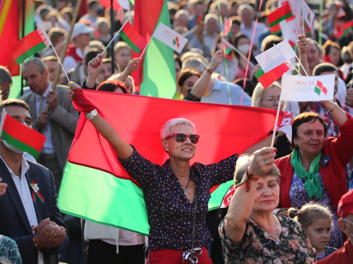 How the two flags of Belarus became symbols of confrontation | Belarus |  The Guardian