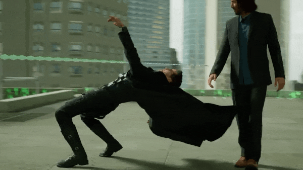Only a simulated human can dodge a bullet at close range. Only a simulated human can dodge a bullet at close range.