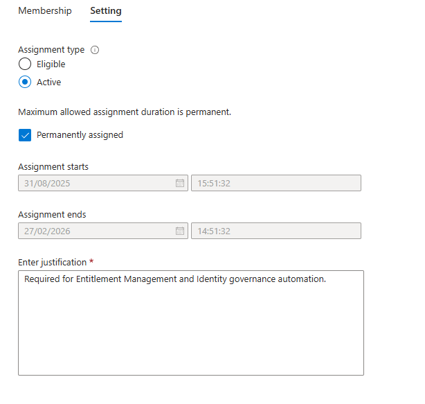 Permanently assigned