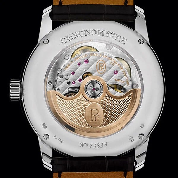 Made in-house, the automatic movement in the Toric Chronomètre is a certified chronometer. Made in-house, the automatic movement in the Toric Chronomètre is a certified chronometer.