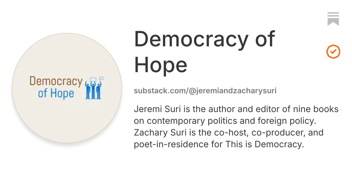 Democracy of Hope | Substack